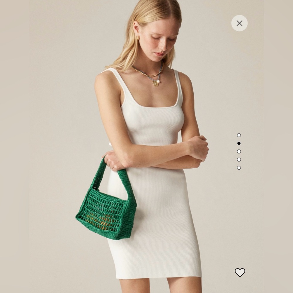 J.Crew White Ribbed mini Dress - Picture 4 of 5